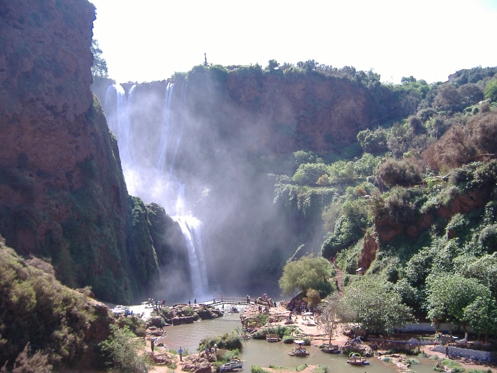 een foto van de watervallen van Ourika in Marokko